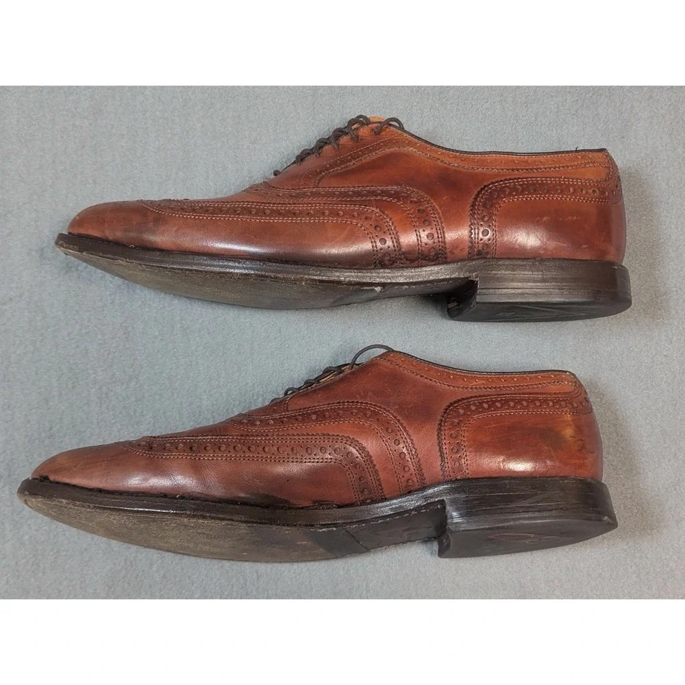 Allen Edmonds Fairhaven Wingtip Oxford Brogue Dress Shoes Burgundy Mens 11 D
